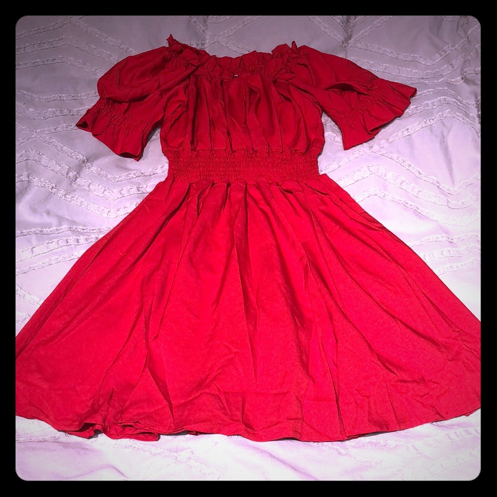 Red Off-the-Shoulder Dress